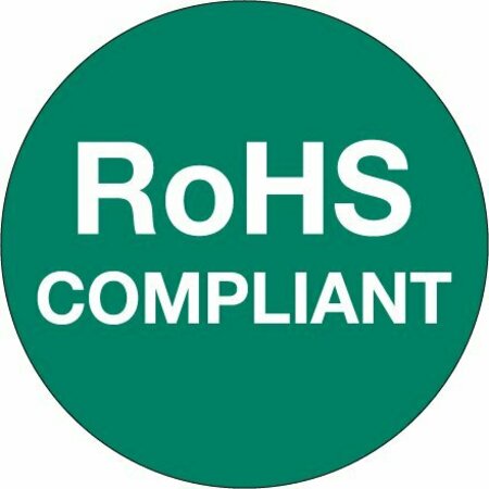 BSC PREFERRED 1'' Circle - ''RoHS Compliant'' Green Labels S-13181